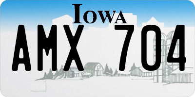 IA license plate AMX704