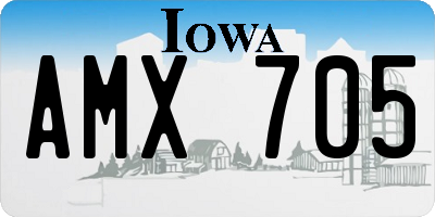 IA license plate AMX705