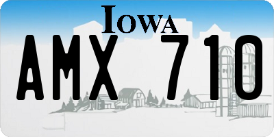 IA license plate AMX710