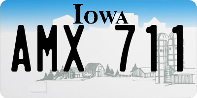 IA license plate AMX711