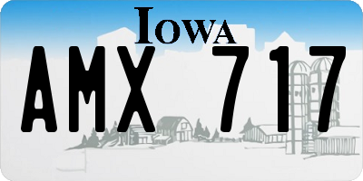 IA license plate AMX717