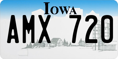 IA license plate AMX720