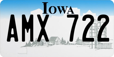 IA license plate AMX722