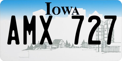 IA license plate AMX727