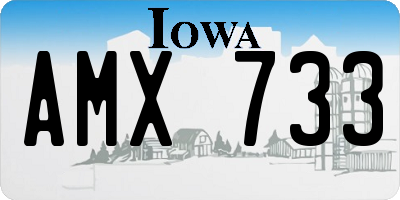 IA license plate AMX733