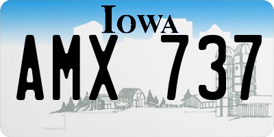 IA license plate AMX737