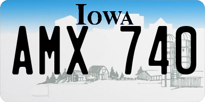 IA license plate AMX740