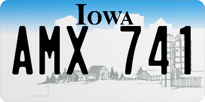 IA license plate AMX741