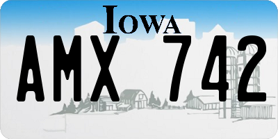 IA license plate AMX742