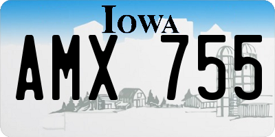 IA license plate AMX755