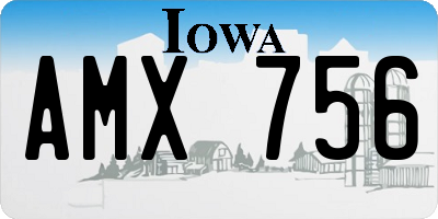 IA license plate AMX756
