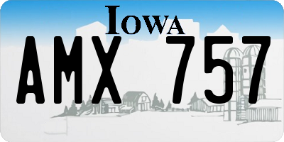 IA license plate AMX757