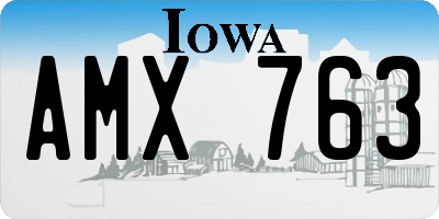 IA license plate AMX763