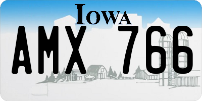 IA license plate AMX766