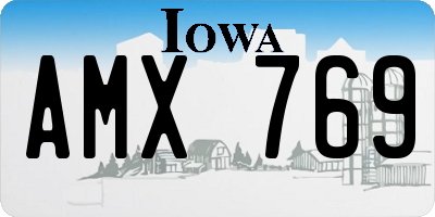 IA license plate AMX769