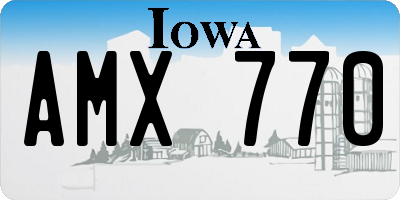 IA license plate AMX770