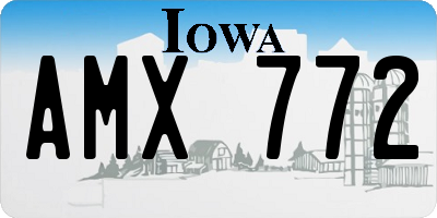 IA license plate AMX772