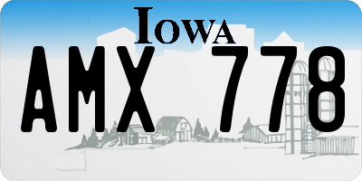 IA license plate AMX778