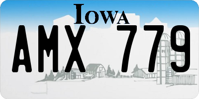 IA license plate AMX779