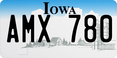 IA license plate AMX780