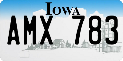 IA license plate AMX783