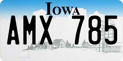 IA license plate AMX785