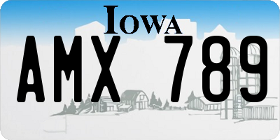 IA license plate AMX789