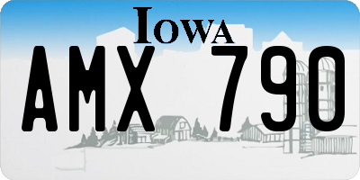 IA license plate AMX790