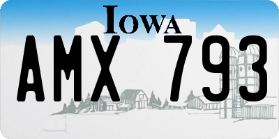 IA license plate AMX793