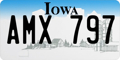 IA license plate AMX797