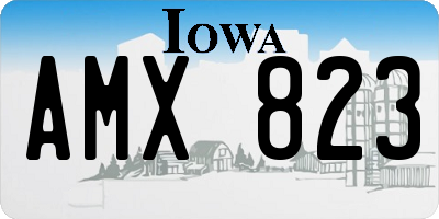 IA license plate AMX823