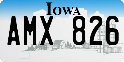 IA license plate AMX826