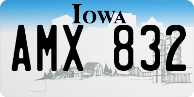 IA license plate AMX832