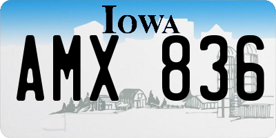 IA license plate AMX836