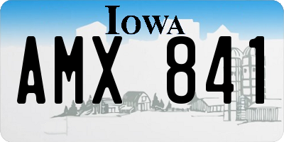IA license plate AMX841