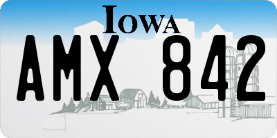 IA license plate AMX842