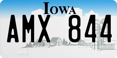 IA license plate AMX844