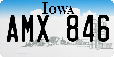 IA license plate AMX846