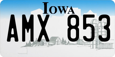 IA license plate AMX853