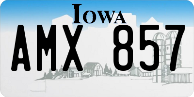 IA license plate AMX857