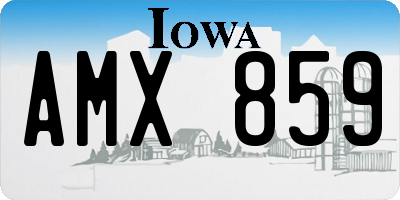 IA license plate AMX859