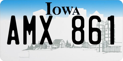 IA license plate AMX861