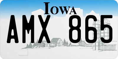 IA license plate AMX865