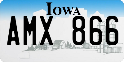 IA license plate AMX866