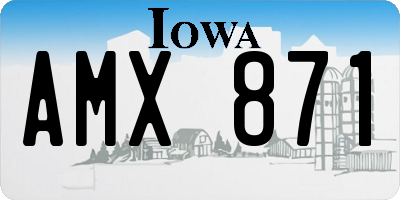 IA license plate AMX871