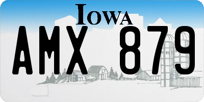 IA license plate AMX879