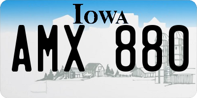 IA license plate AMX880