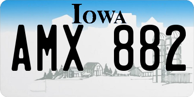 IA license plate AMX882