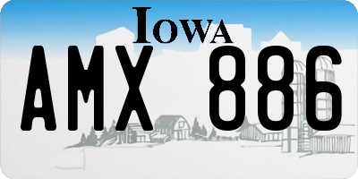 IA license plate AMX886