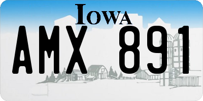 IA license plate AMX891